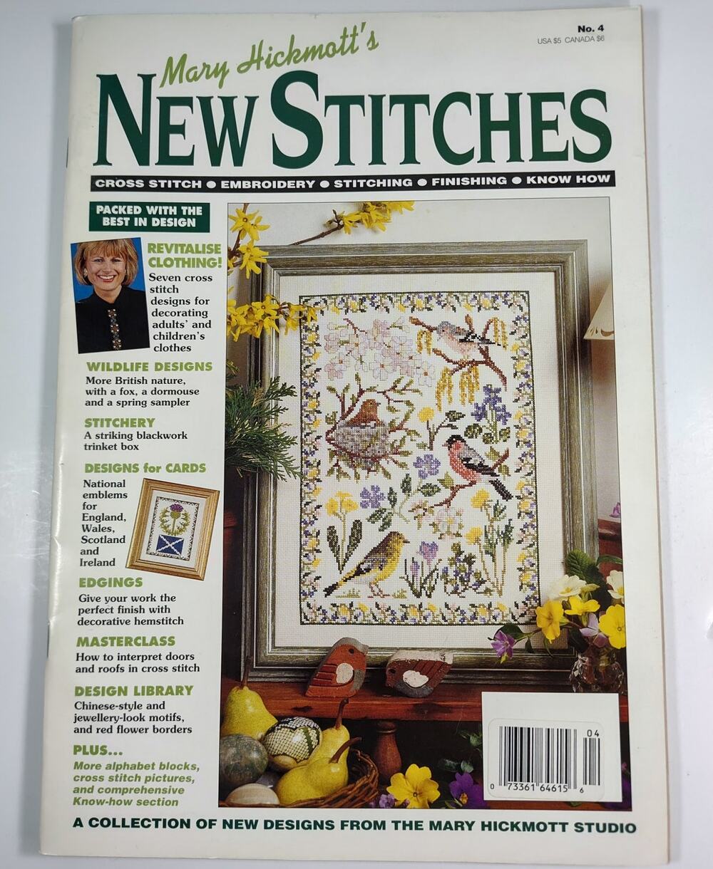 Mary Hickmott's New Stitches #4 Fox, Windmill, Birds, UK Flags, Doors & Roofs